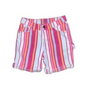 🌟🔥 BOGO Sale🔥🌟 There Abouts Pink/Orange/White Striped Shorts